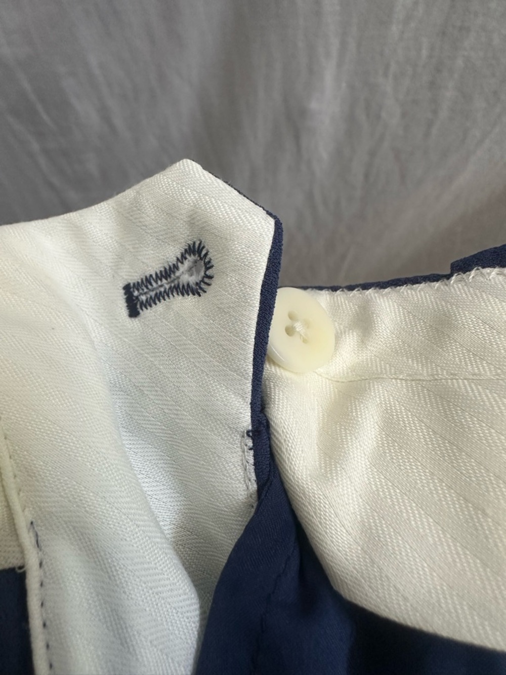 J. Crew Navy Pleated High-Rise Crepe Trousers - Picture 7 of 11